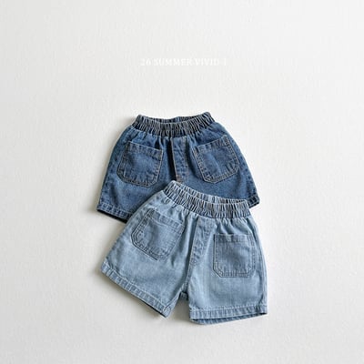 vivid112｜(78cm-125cm) 2款竹節口袋牛仔短褲2