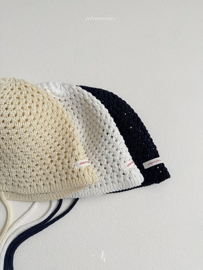 Atomeme18｜(70-110) 鏤空針織綁帶帽10