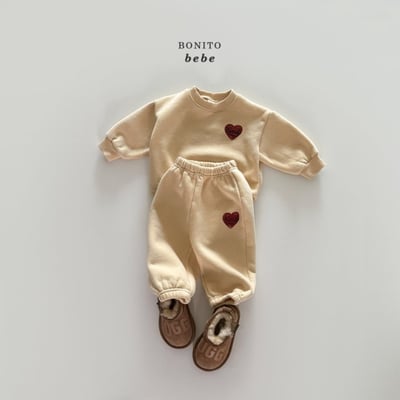 Bonito62｜(3m-18cm) 愛心logo休閒套裝5