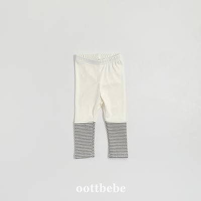 Oottbebe83｜(1y-7y)   冬季條紋拼接內搭褲5