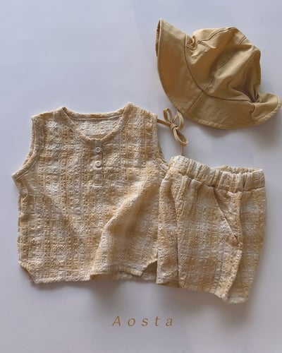 AOSTA02｜(6m-5y) 3色格子短褲9