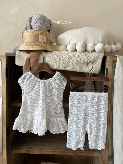 thelala29｜ (70-115) 幸運草蕾絲無袖上衣11