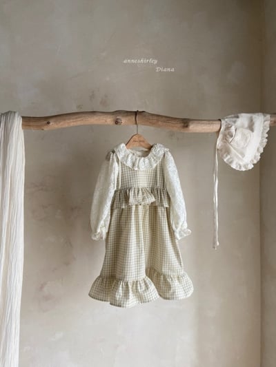 Anne Shirley03｜(1y-5y) 1色格紋綁帶荷葉洋裝6