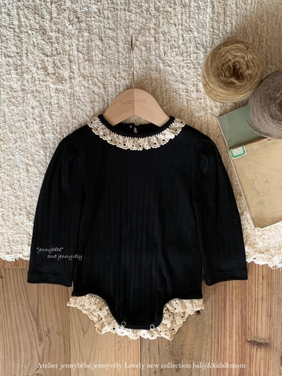 JE578｜(66-90cm) 蕾絲捲邊包屁衣/蕾絲花邊無根襪10