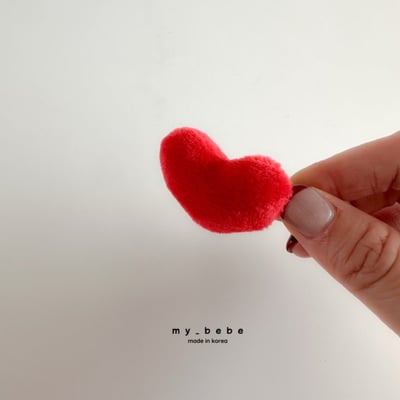 my_bebe34｜(free) 絨毛愛心胎毛夾3