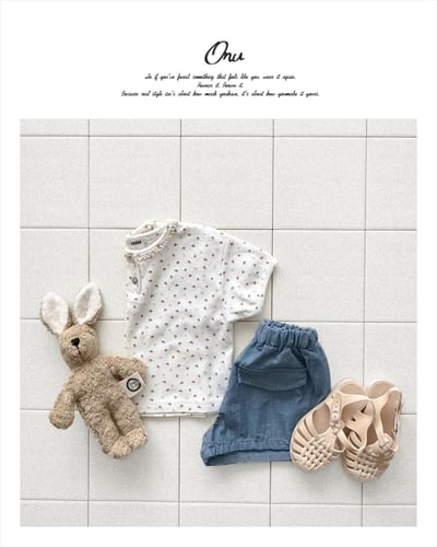 onu31｜(70cm-115cm) 碎花蕾絲滾邊上衣6