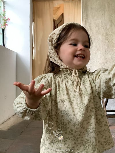 JE584｜(73-100cm) 復古碎花燈芯絨套裝20