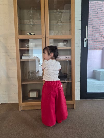 Color12｜(75-115cm) 捲邊愛心上衣9