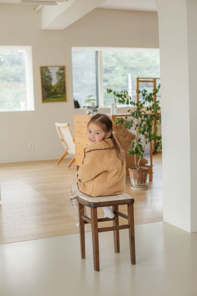 M-KIDS38｜(65-115cm) 2色磨毛格紋直筒褲15