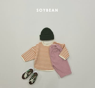 Soybean34｜(75cm-118cm) 條紋內刷毛上衣12