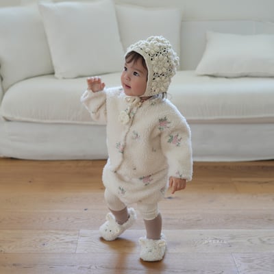 neneru08｜(60cm-85cm) 1色刷毛碎花開襟外套12