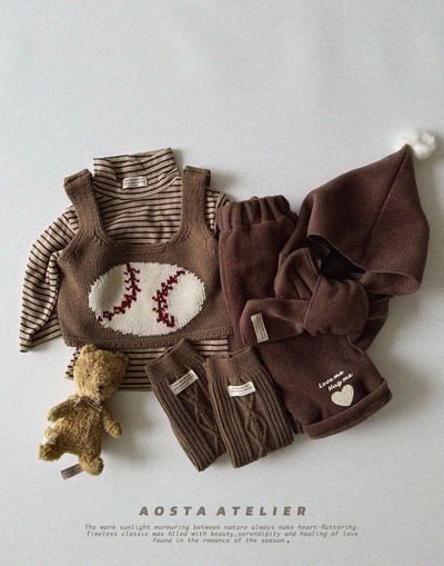 AOSTA16｜(1y-5y) 冬季針織印花短板背心5