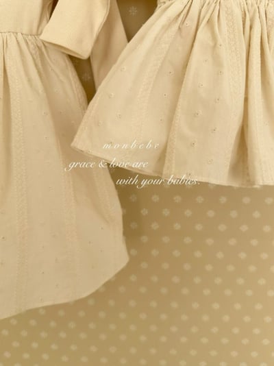 MONBEBE20｜(1y-8y) 簡約荷葉飛袖洋裝5