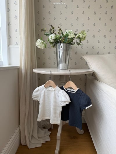 Bebe holic43｜(3m-18m) 蕾絲泡泡袖上衣6