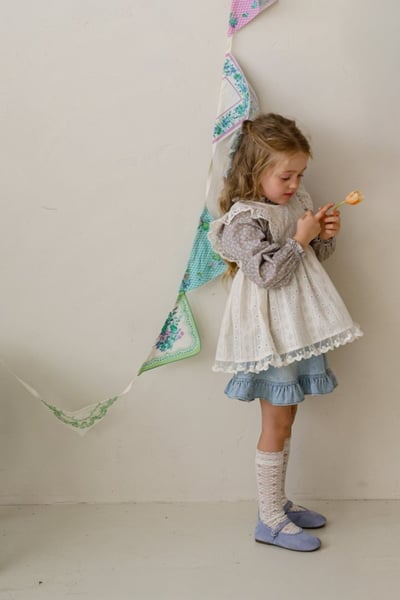 FLO26｜(75-140) 2色法式蕾絲拉鍊圍裙18