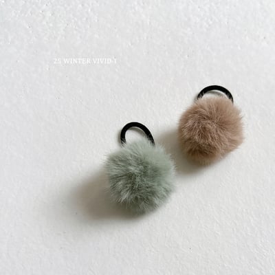 vivid107｜(free) 毛球髮圈3