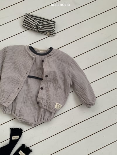 Bebe holic24｜(3m-18m) 棉麻開襟外套7