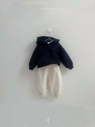 Atomeme32｜(70-110) 簡約刺繡休閒連帽上衣8