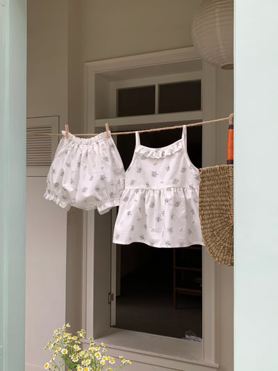 JE54｜(66-100cm) 清新碎花細肩包屁衣/套裝18