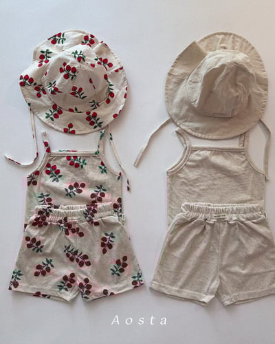 AOSTA24｜(6m-5y) 2款亞麻細肩小可愛8