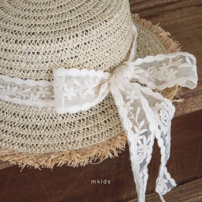 M-KIDS47｜(65-115cm) 蕾絲草帽3