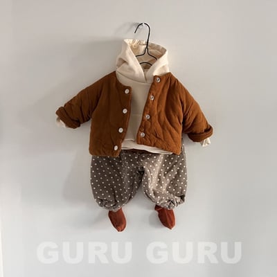 GURU GURU14｜(6m-24m) 4色夾層棉外套6