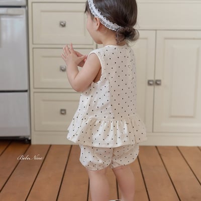bebe nine40  (6m-24m) 3色點點蛋糕裙套裝15