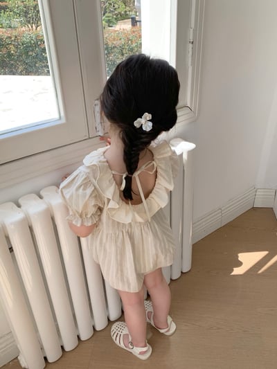 JE31｜(66-120cm) 荷葉領條紋包屁衣/洋裝12