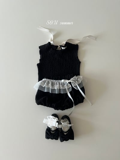 SO.U23｜(6m-18m) 抓皺緞帶套裝11