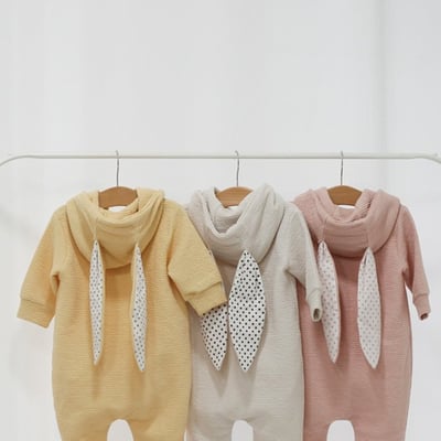 LEMONADE08｜(55cm-85cm) 3色小兔連帽連身衣5