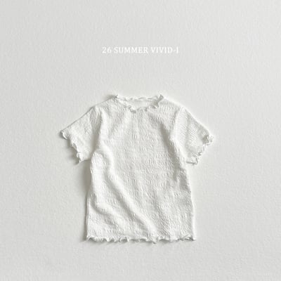 vivid46｜(78cm-125cm) 3款素色坑條木耳邊上衣5