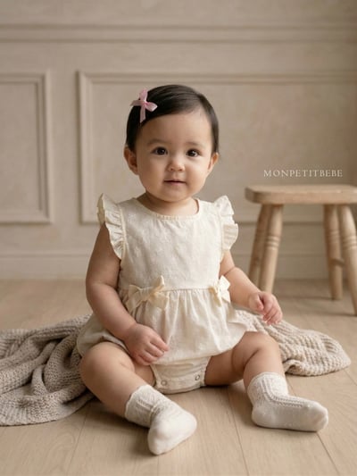 Mon petit05｜(66-90cm) 花卉段帶包屁衣4