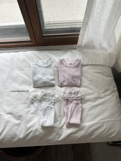 Bloom.b12｜(0m-18m) 愛心捲邊包屁衣4