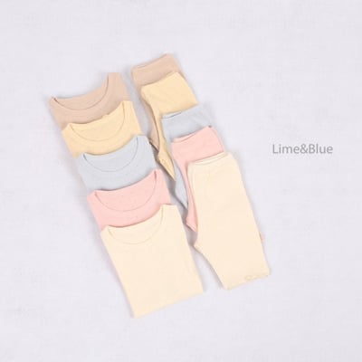 LIME&BLUE09｜(80-118cm)  木耳邊素色居家服3