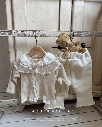 AOSTA53｜(6m-5y) 小孔針織蕾絲上衣23