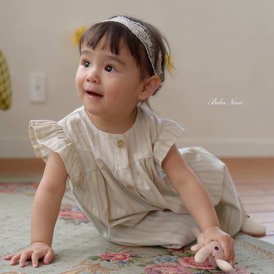 bebe nine32  (6m-24m) 2色簡約線條連身服11