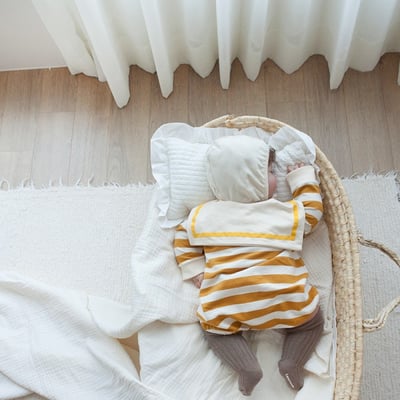 LEMONADE29｜(55cm-85cm) 2色粗條紋包屁衣含帽子23