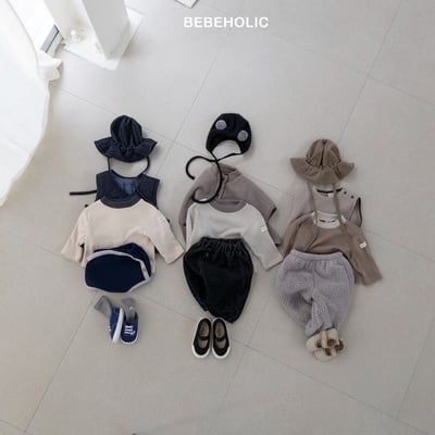 Bebe holic49｜(3m-18m) 撞色領素面上衣5