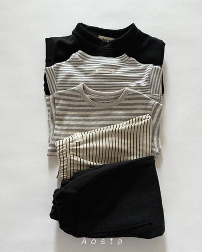 AOSTA07｜(6m-5y) 日常口袋直筒褲5