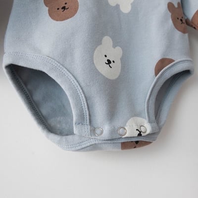 LEMONADE46｜(55cm-85cm) 2色小熊包屁衣長褲含帽子13