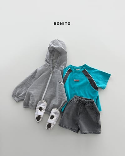 Bonito47｜(75cm-125cm) 2色插肩撞色上衣10