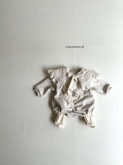 Bloom.b48｜(0m-24m/85cm-125cm) 蝴蝶結印花絎縫綁帶領圍8