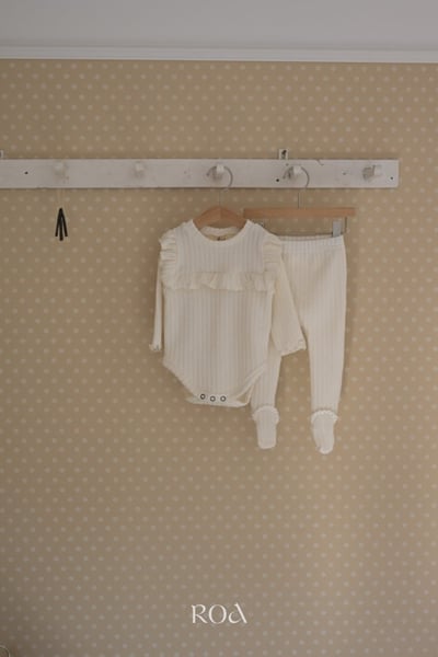 ROA33｜(6m-18m) 3色蕾絲羅紋褲襪7