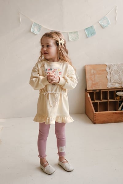 FLO11｜(75-140) 2色愛心碎花布洋裝8