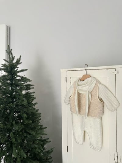 MONBEBE06｜(3m-24m) 針織連帽小兔連身衣7