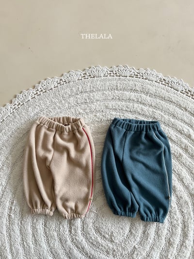 thelala48｜ (1y-6y) 線條絨毛束口褲6
