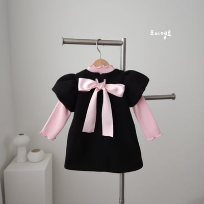 gioiello04｜(85-130cm) 公主袖蝴蝶結洋裝19