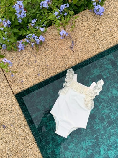 JE29｜(73-130cm) 蕾絲花邊防曬50+泳衣-無袖6