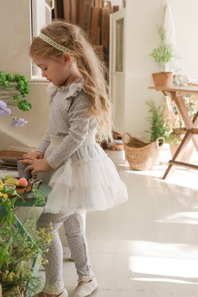 FLO43｜(75-140) 2色薄紗澎澎裙17