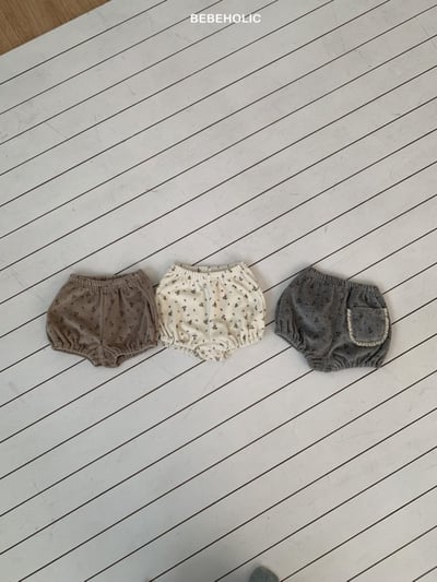 Bebe holic50｜(3m-18m) 蕾絲口袋碎花短褲12